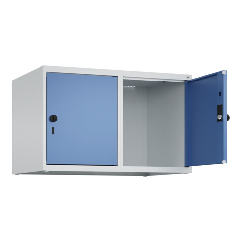 C+P Aufsatzschrank, 7035/5023 500x800x500mm Verschluss Sicherheits-Drehriegel 2 Abteile