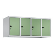 C+P Aufsatzschrank, 7035/6011 500x1200x500mm Verschluss Sicherheits-Drehriegel 4 Abteile