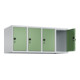 C+P Aufsatzschrank, 7035/6011 500x1200x500mm Verschluss Sicherheits-Drehriegel 4 Abteile-2