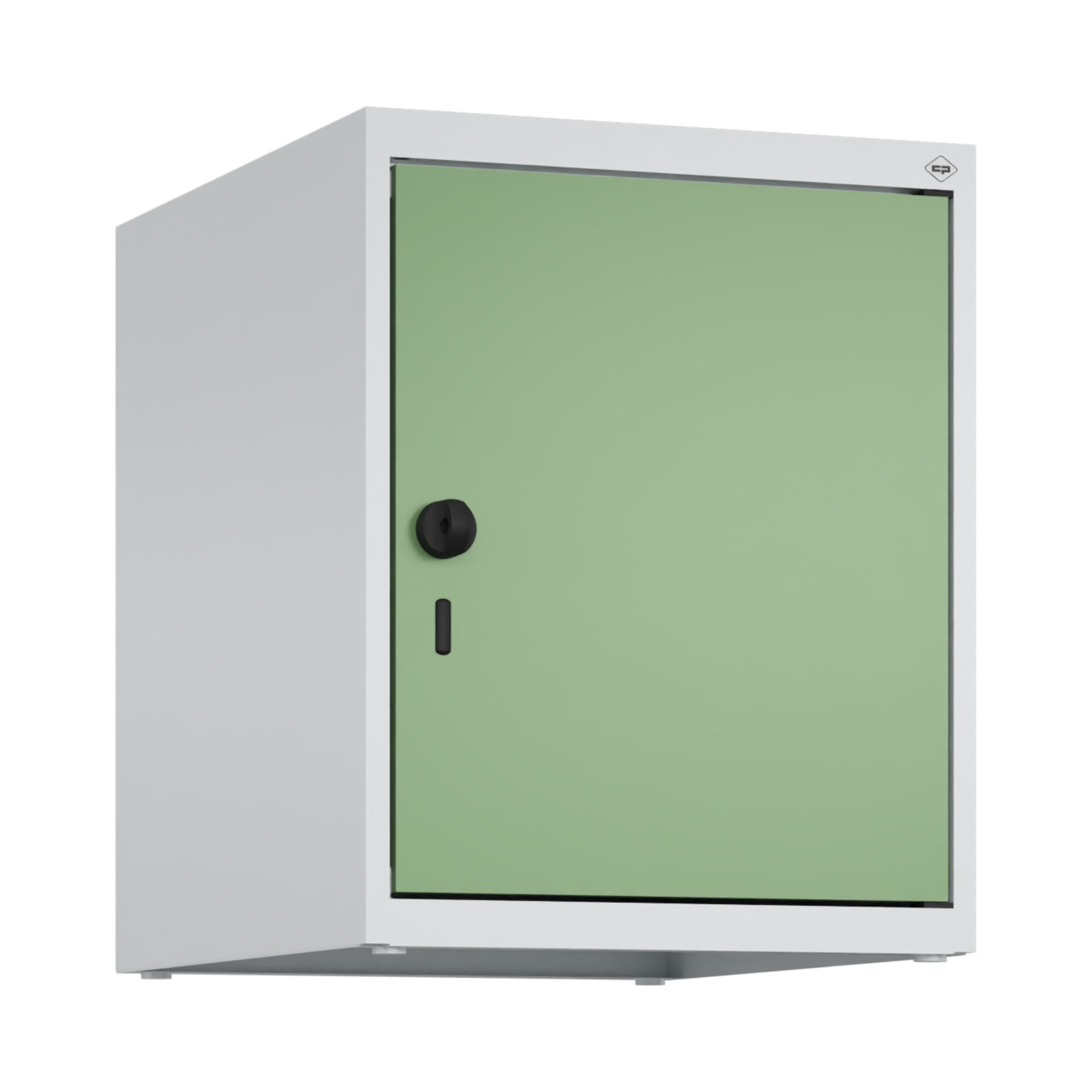 C+P Aufsatzschrank, 7035/6011 500x400x500mm Verschluss Sicherheits-Drehriegel 1 Abteile ; C + P Möbelsysteme