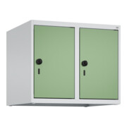 C+P Aufsatzschrank, 7035/6011 500x600x500mm Verschluss Sicherheits-Drehriegel 2 Abteile