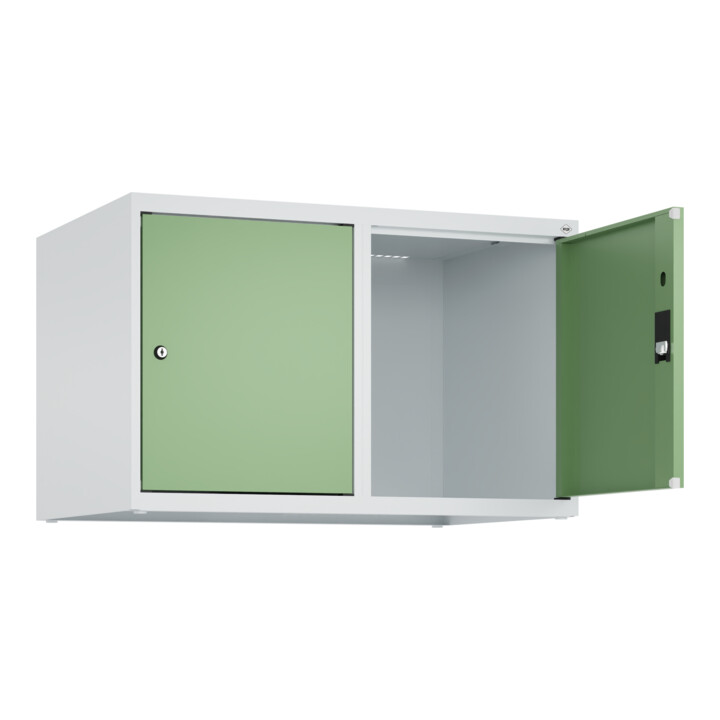 C+P Aufsatzschrank, 7035/6011 500x800x500mm Verschluss Zylinderschloss 2 Abteile