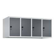 C+P Aufsatzschrank, 7035/7016 500x1200x500mm Verschluss Sicherheits-Drehriegel 4 Abteile