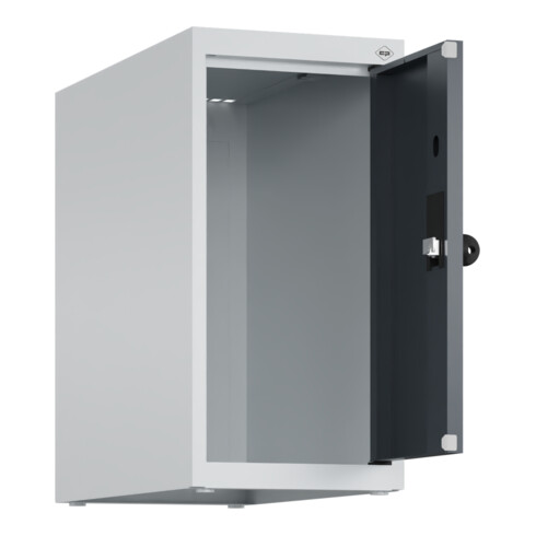 C+P Aufsatzschrank, 7035/7016 500x250x500mm Verschluss Sicherheits-Drehriegel 1 Abteile