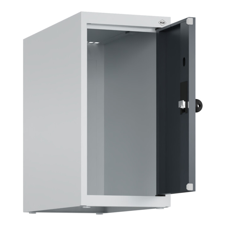 C+P Aufsatzschrank, 7035/7016 500x250x500mm Verschluss Sicherheits-Drehriegel 1 Abteile