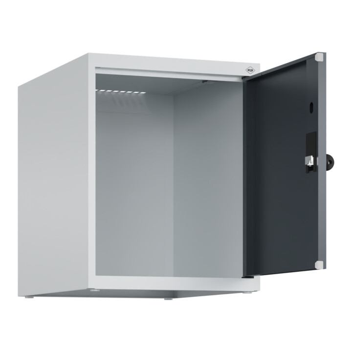 C+P Aufsatzschrank, 7035/7016 500x400x500mm Verschluss Sicherheits-Drehriegel 1 Abteile