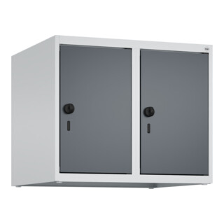 C+P Aufsatzschrank, 7035/7016 500x600x500mm Verschluss Sicherheits-Drehriegel 2 Abteile