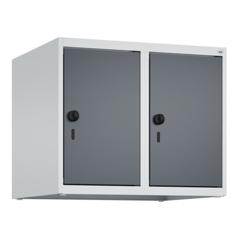 C+P Aufsatzschrank, 7035/7016 500x600x500mm Verschluss Sicherheits-Drehriegel 2 Abteile
