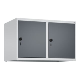 C+P Aufsatzschrank, 7035/7016 500x800x500mm Verschluss Sicherheits-Drehriegel 2 Abteile