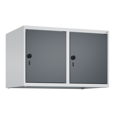 C+P Aufsatzschrank, 7035/7016 500x800x500mm Verschluss Sicherheits-Drehriegel 2 Abteile