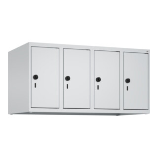 C+P Aufsatzschrank, 7035/7035 500x1000x500mm Verschluss Sicherheits-Drehriegel 4 Abteile