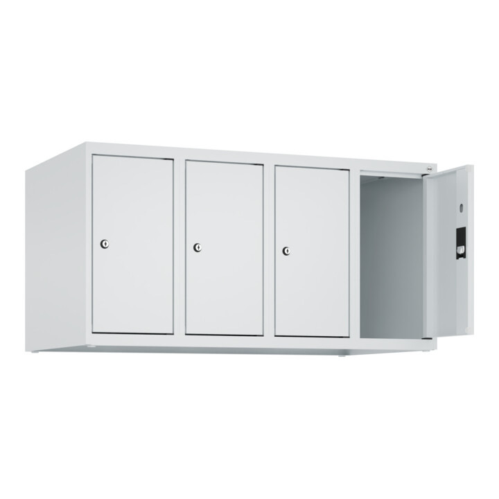 C+P Aufsatzschrank, 7035/7035 500x1000x500mm Verschluss Zylinderschloss 4 Abteile