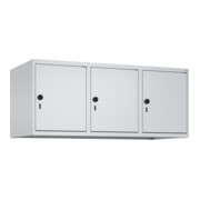 C+P Aufsatzschrank, 7035/7035 500x1200x500mm Verschluss Sicherheits-Drehriegel 3 Abteile