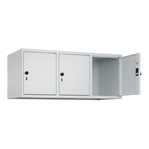 C+P Aufsatzschrank, 7035/7035 500x1200x500mm Verschluss Sicherheits-Drehriegel 3 Abteile