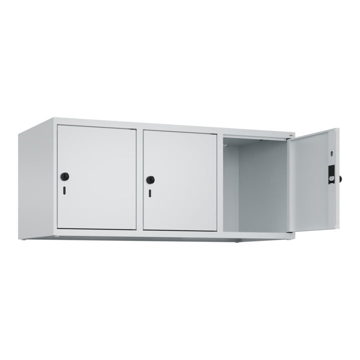 C+P Aufsatzschrank, 7035/7035 500x1200x500mm Verschluss Sicherheits-Drehriegel 3 Abteile