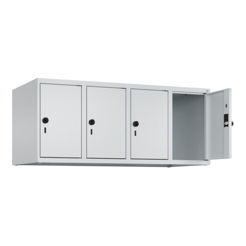 C+P Aufsatzschrank, 7035/7035 500x1200x500mm Verschluss Sicherheits-Drehriegel 4 Abteile