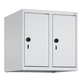C+P Aufsatzschrank, 7035/7035 500x500x500mm Verschluss Sicherheits-Drehriegel 2 Abteile