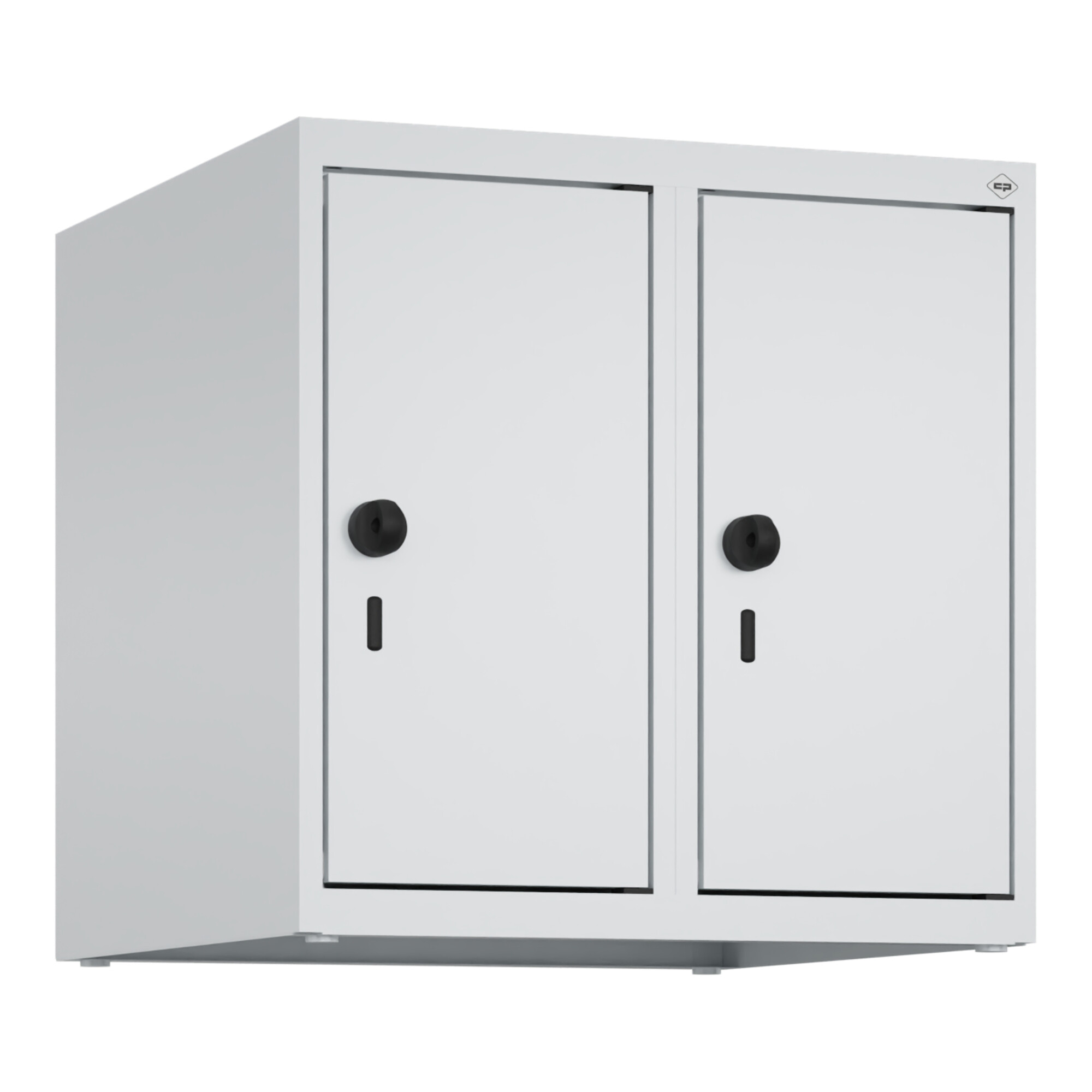 C+P Aufsatzschrank, 7035/7035 500x500x500mm Verschluss Sicherheits-Drehriegel 2 Abteile ; C + P Möbelsysteme