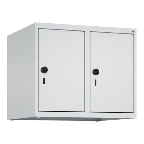 C+P Aufsatzschrank, 7035/7035 500x600x500mm Verschluss Sicherheits-Drehriegel 2 Abteile