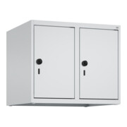 C+P Aufsatzschrank, 7035/7035 500x600x500mm Verschluss Sicherheits-Drehriegel 2 Abteile