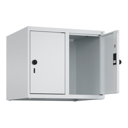 C+P Aufsatzschrank, 7035/7035 500x600x500mm Verschluss Sicherheits-Drehriegel 2 Abteile