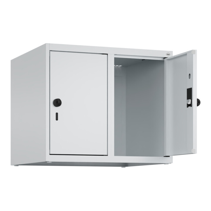 C+P Aufsatzschrank, 7035/7035 500x600x500mm Verschluss Sicherheits-Drehriegel 2 Abteile