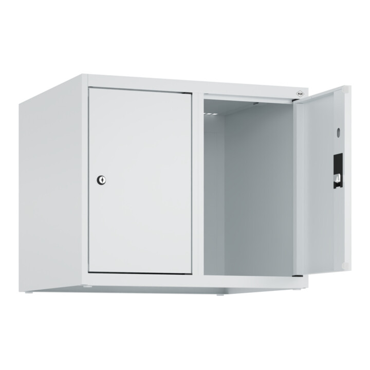 C+P Aufsatzschrank, 7035/7035 500x600x500mm Verschluss Zylinderschloss 2 Abteile