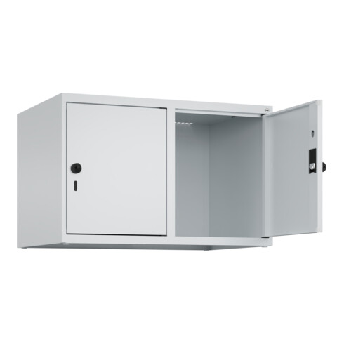 C+P Aufsatzschrank, 7035/7035 500x800x500mm Verschluss Sicherheits-Drehriegel 2 Abteile
