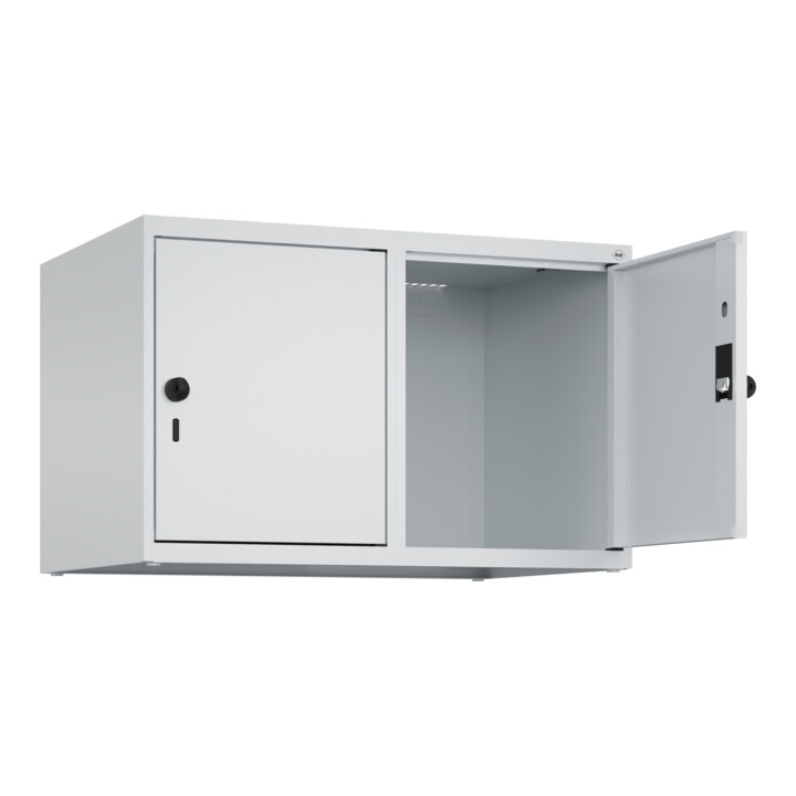 C+P Aufsatzschrank, 7035/7035 500x800x500mm Verschluss Sicherheits-Drehriegel 2 Abteile