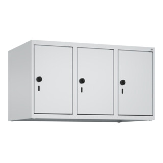 C+P Aufsatzschrank, 7035/7035 500x900x500mm Verschluss Sicherheits-Drehriegel 3 Abteile