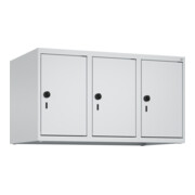 C+P Aufsatzschrank, 7035/7035 500x900x500mm Verschluss Sicherheits-Drehriegel 3 Abteile