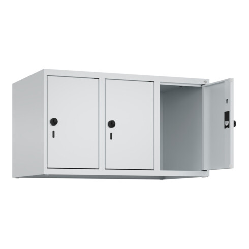 C+P Aufsatzschrank, 7035/7035 500x900x500mm Verschluss Sicherheits-Drehriegel 3 Abteile