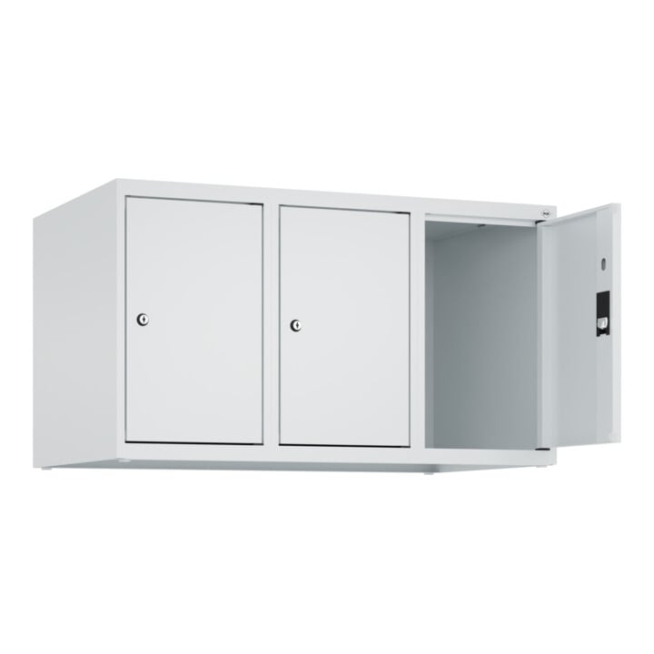 C+P Aufsatzschrank, 7035/7035 500x900x500mm Verschluss Zylinderschloss 3 Abteile