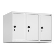 C+P Aufsatzschrank, 9016 500x750x500mm Verschluss Sicherheits-Drehriegel 3 Abteile