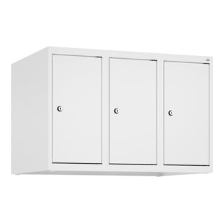 C+P Aufsatzschrank, 9016 500x750x500mm Verschluss Zylinderschloss 3 Abteile