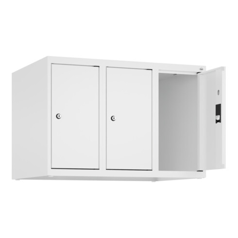 C+P Aufsatzschrank, 9016 500x750x500mm Verschluss Zylinderschloss 3 Abteile