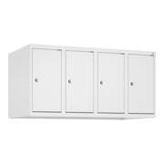 C+P Aufsatzschrank, 9016/9016 500x1000x500mm Verschluss Zylinderschloss 4 Abteile