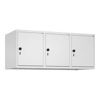 C+P Aufsatzschrank, 9016/9016 500x1200x500mm Verschluss Sicherheits-Drehriegel 3 Abteile