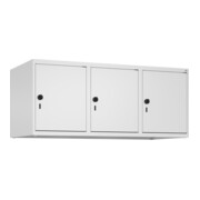 C+P Aufsatzschrank, 9016/9016 500x1200x500mm Verschluss Sicherheits-Drehriegel 3 Abteile