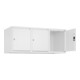 C+P Aufsatzschrank, 9016/9016 500x1200x500mm Verschluss Zylinderschloss 3 Abteile-1