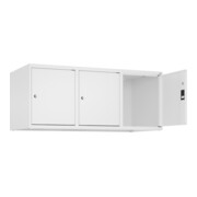 C+P Aufsatzschrank, 9016/9016 500x1200x500mm Verschluss Zylinderschloss 3 Abteile
