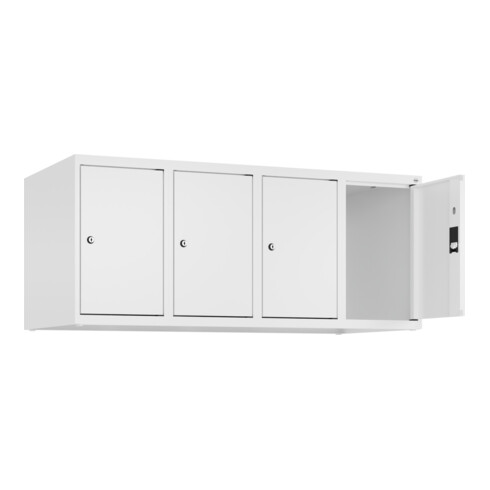 C+P Aufsatzschrank, 9016/9016 500x1200x500mm Verschluss Zylinderschloss 4 Abteile