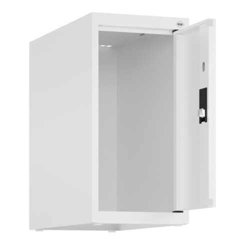 C+P Aufsatzschrank, 9016/9016 500x250x500mm Verschluss Zylinderschloss 1 Abteile