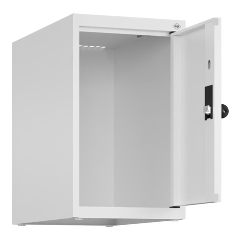 C+P Aufsatzschrank, 9016/9016 500x300x500mm Verschluss Sicherheits-Drehriegel 1 Abteile