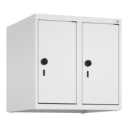 C+P Aufsatzschrank, 9016/9016 500x500x500mm Verschluss Sicherheits-Drehriegel 2 Abteile
