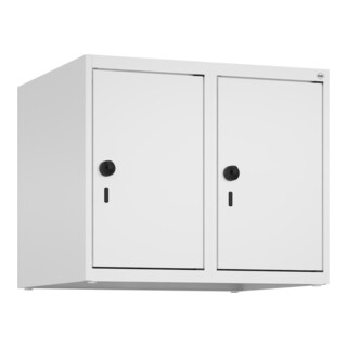 C+P Aufsatzschrank, 9016/9016 500x600x500mm Verschluss Sicherheits-Drehriegel 2 Abteile