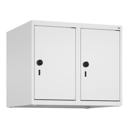 C+P Aufsatzschrank, 9016/9016 500x600x500mm Verschluss Sicherheits-Drehriegel 2 Abteile