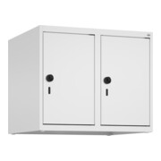 C+P Aufsatzschrank, 9016/9016 500x600x500mm Verschluss Sicherheits-Drehriegel 2 Abteile