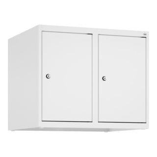 C+P Aufsatzschrank, 9016/9016 500x600x500mm Verschluss Zylinderschloss 2 Abteile