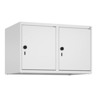 C+P Aufsatzschrank, 9016/9016 500x800x500mm Verschluss Sicherheits-Drehriegel 2 Abteile